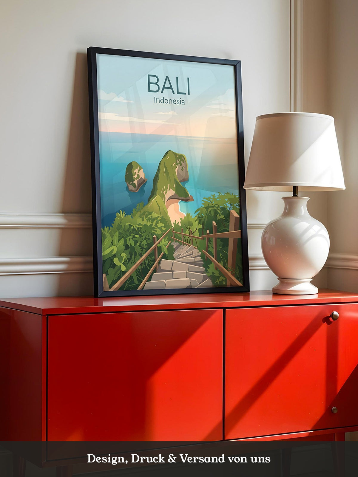 Bali Meerblick Treppenabstieg