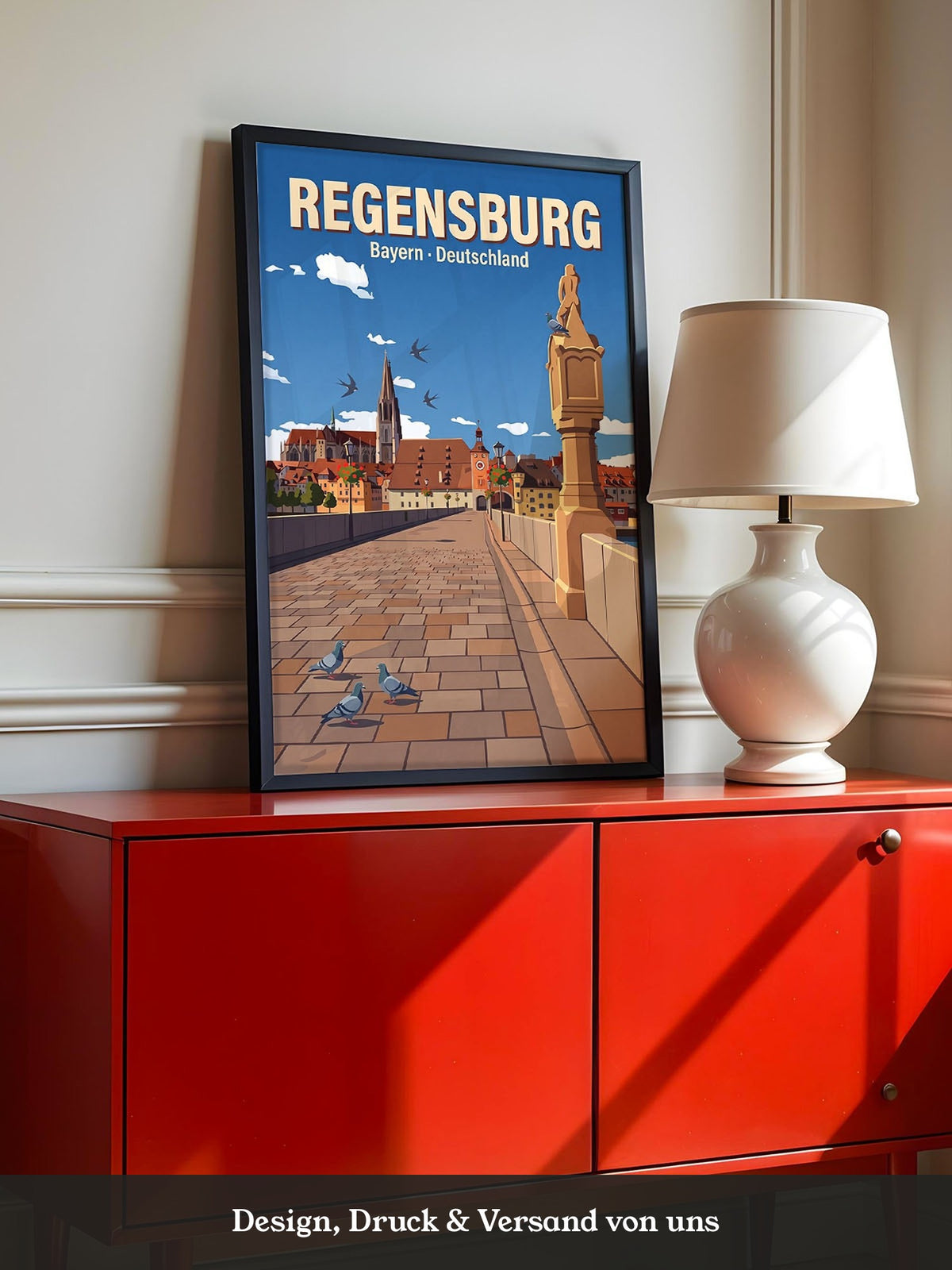 Regensburg Brücke Illustration