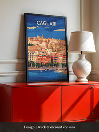 Cagliari Stadt Panorama Vintage