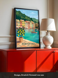 Portofino Hafen Pastellfarben