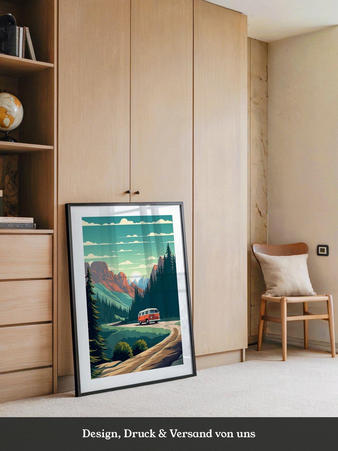 Camper Roadtrip Berglandschaft Vintage
