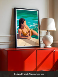 Strand Frau Türkis Illustration