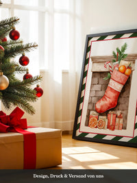 Weihnachtssocke Aquarell Klassik