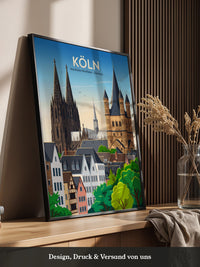 Kölner Dom Altstadt Pastellfarben