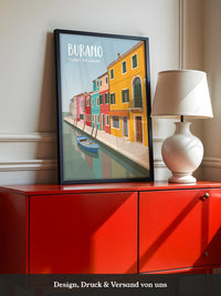 Burano Kanal Häuser bunt