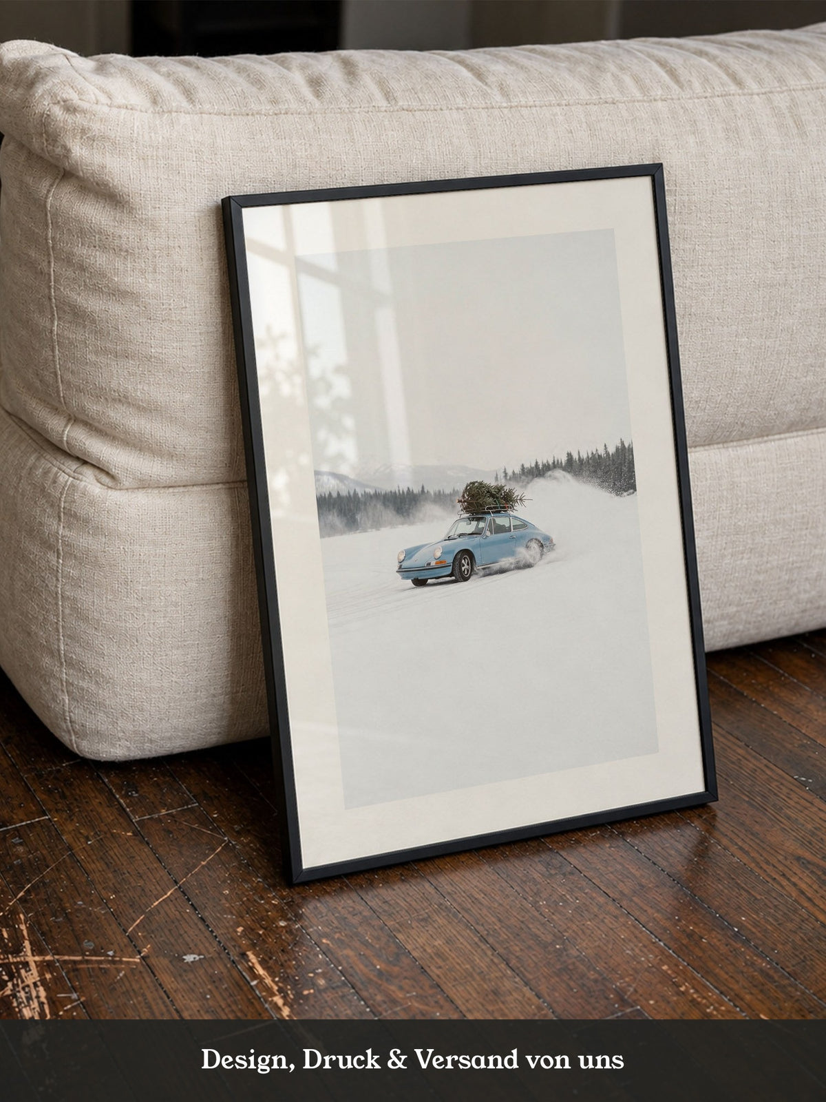 Sportwagen Winterfahrt Blau
