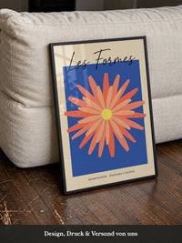 Abstrakte Blume Blau