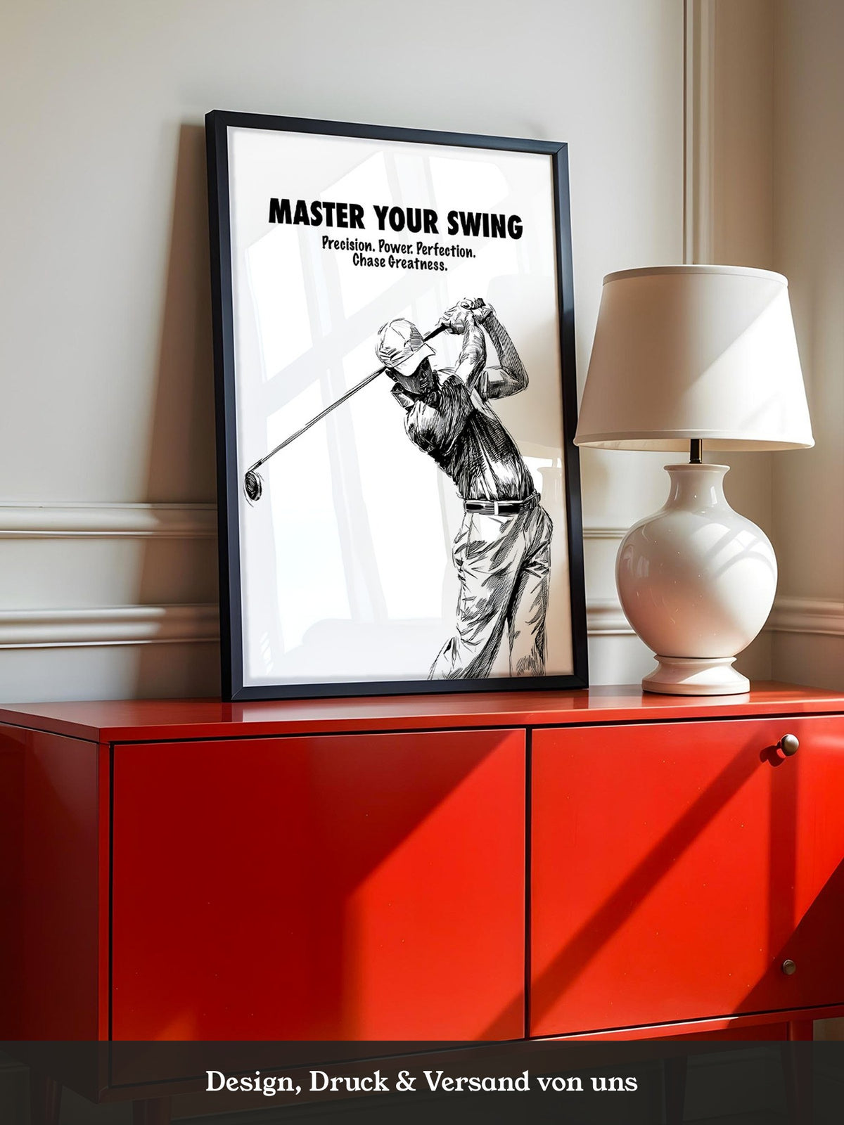 Golfspieler Zeichnung Dynamik