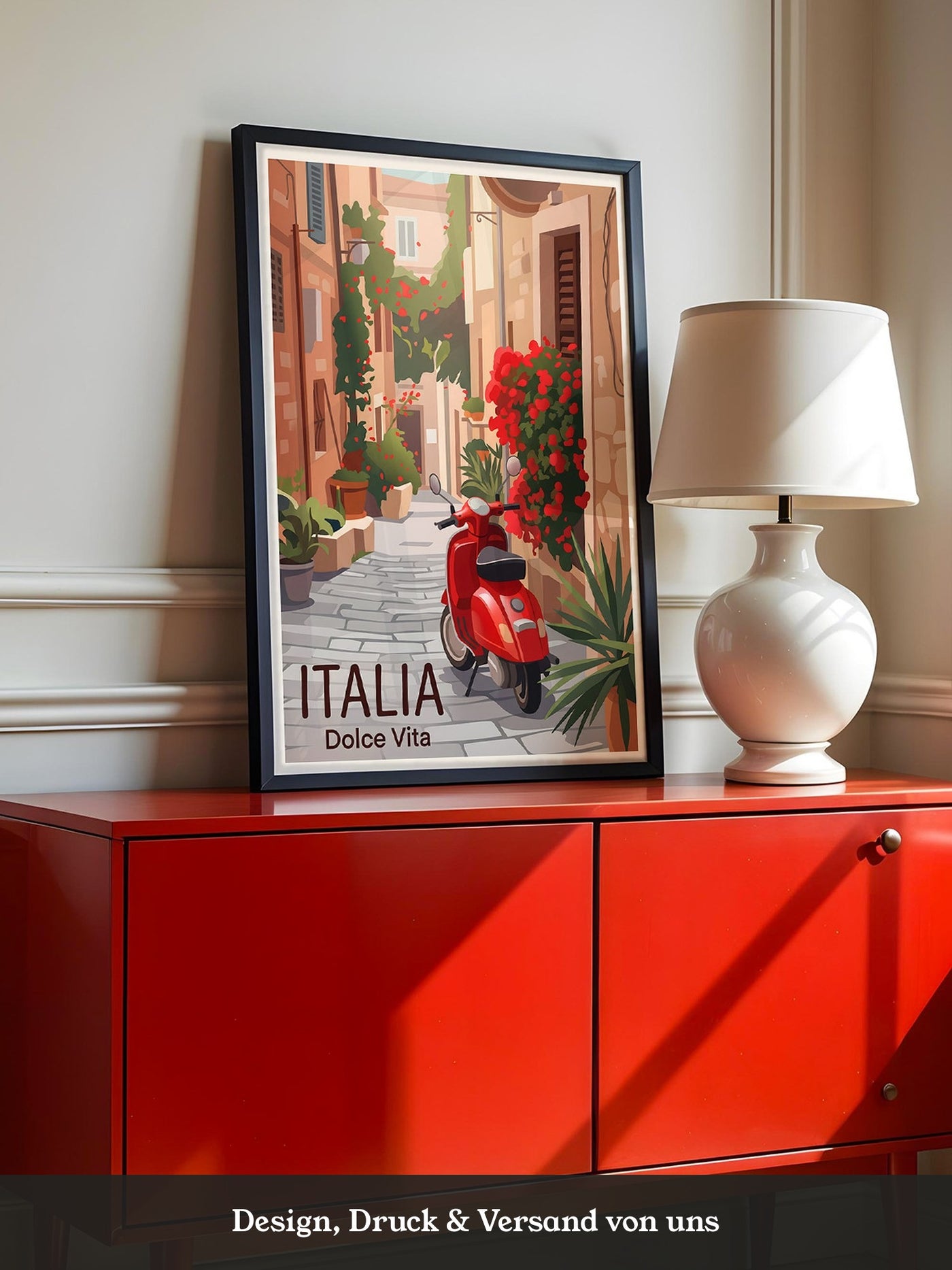 Roter Roller Italienische Gasse
