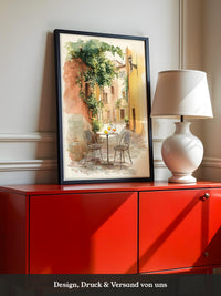 Italienische Gasse Aquarell Flair