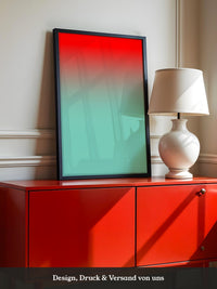 Farbverlauf Rot-Türkis Pastell