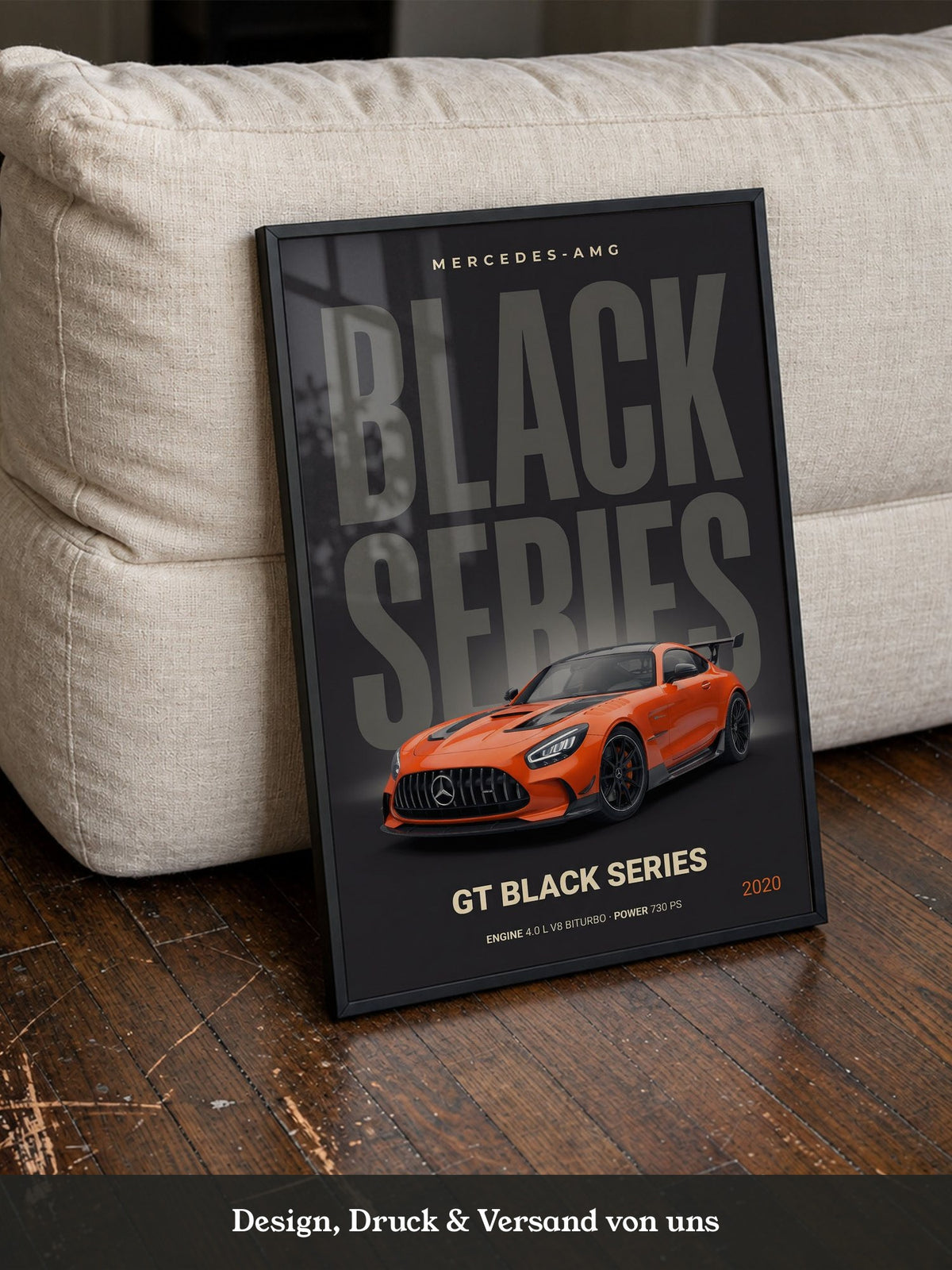 Sportwagen Schwarz-Orange