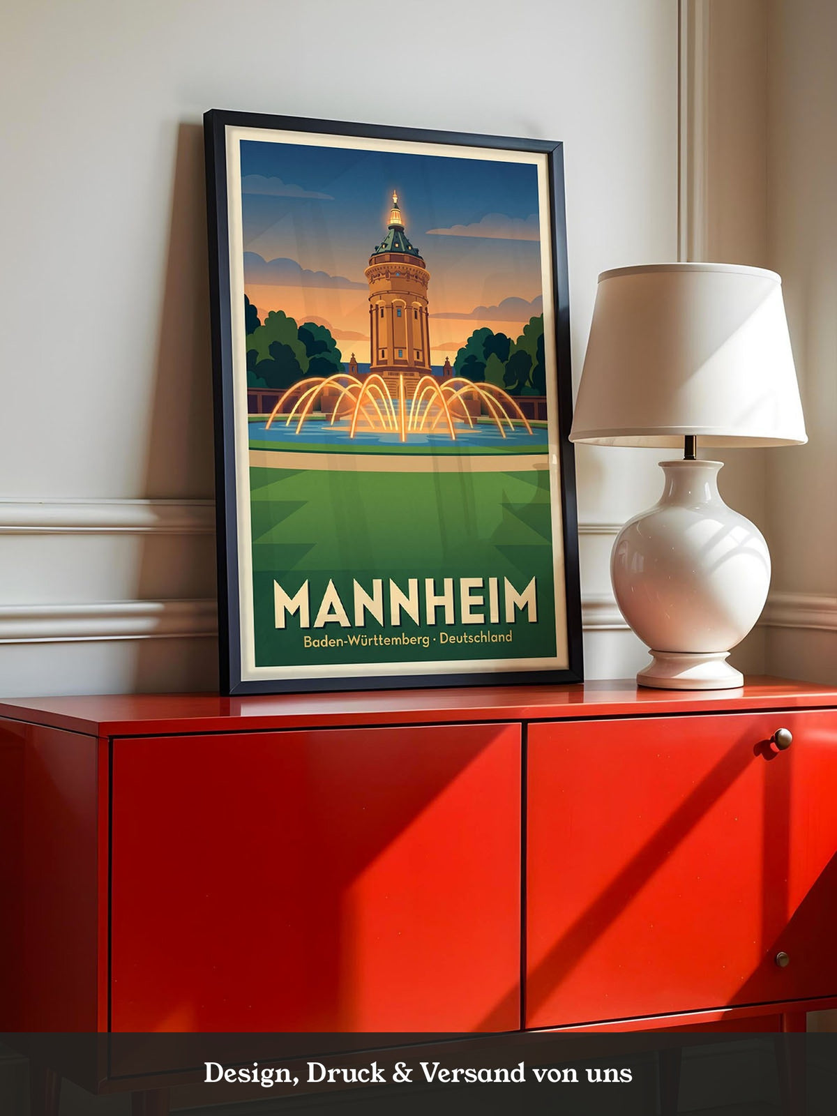 Mannheim Wasserturm Retro
