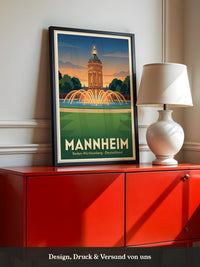 Mannheim Wasserturm Retro