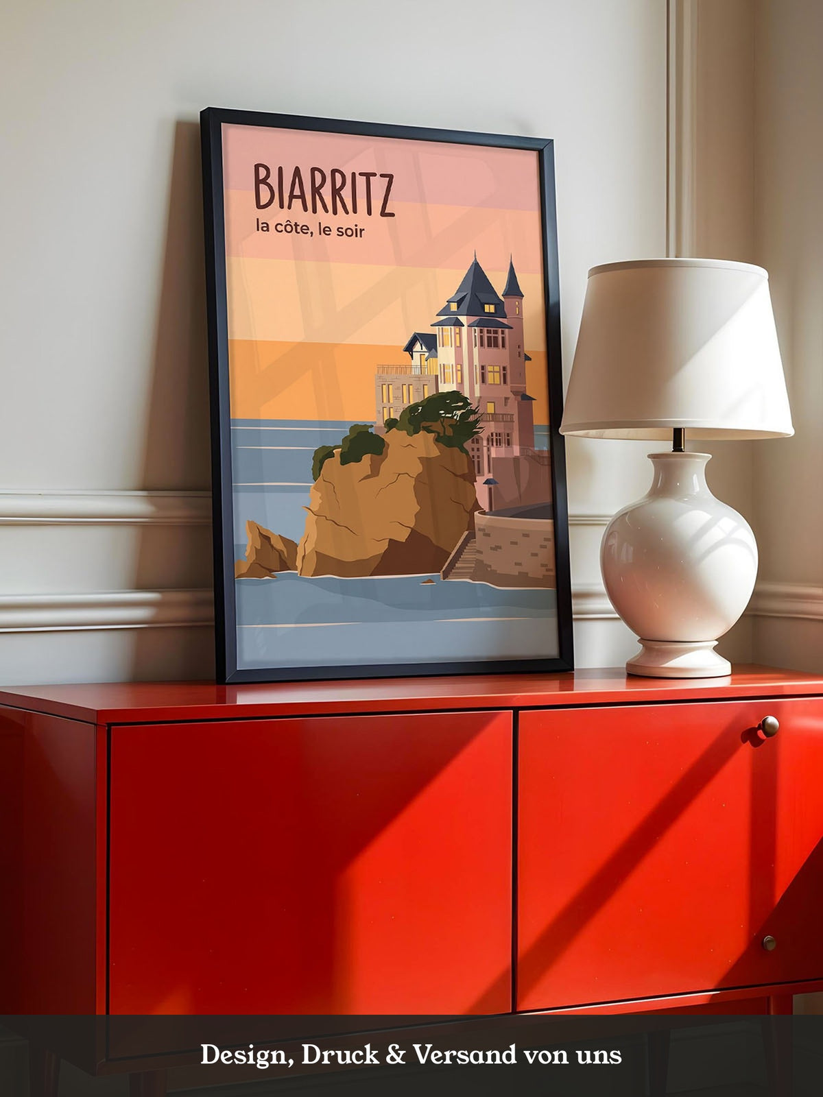 Biarritz Küstenlandschaft Sonnenuntergang