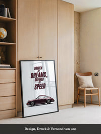 Porsche Auto seitlich Retro