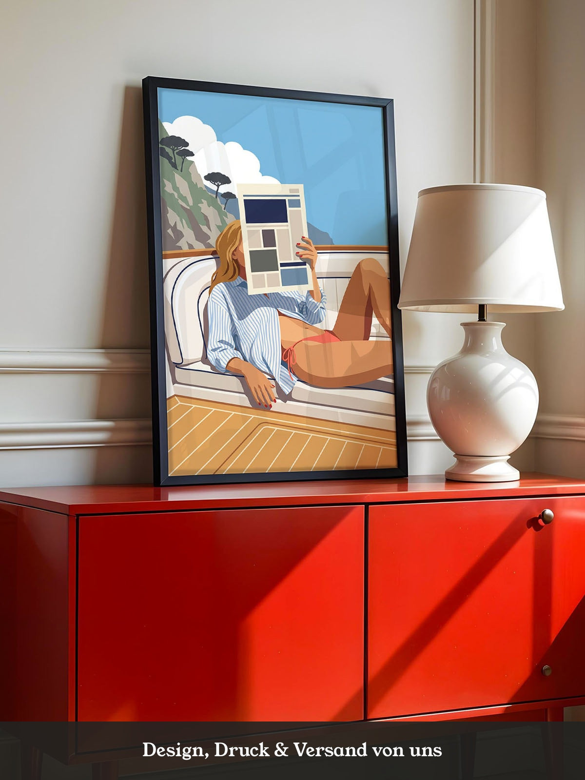 Segelboot Urlaubsfeeling Illustration