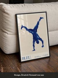 Akrobat Blau Kunstdruck