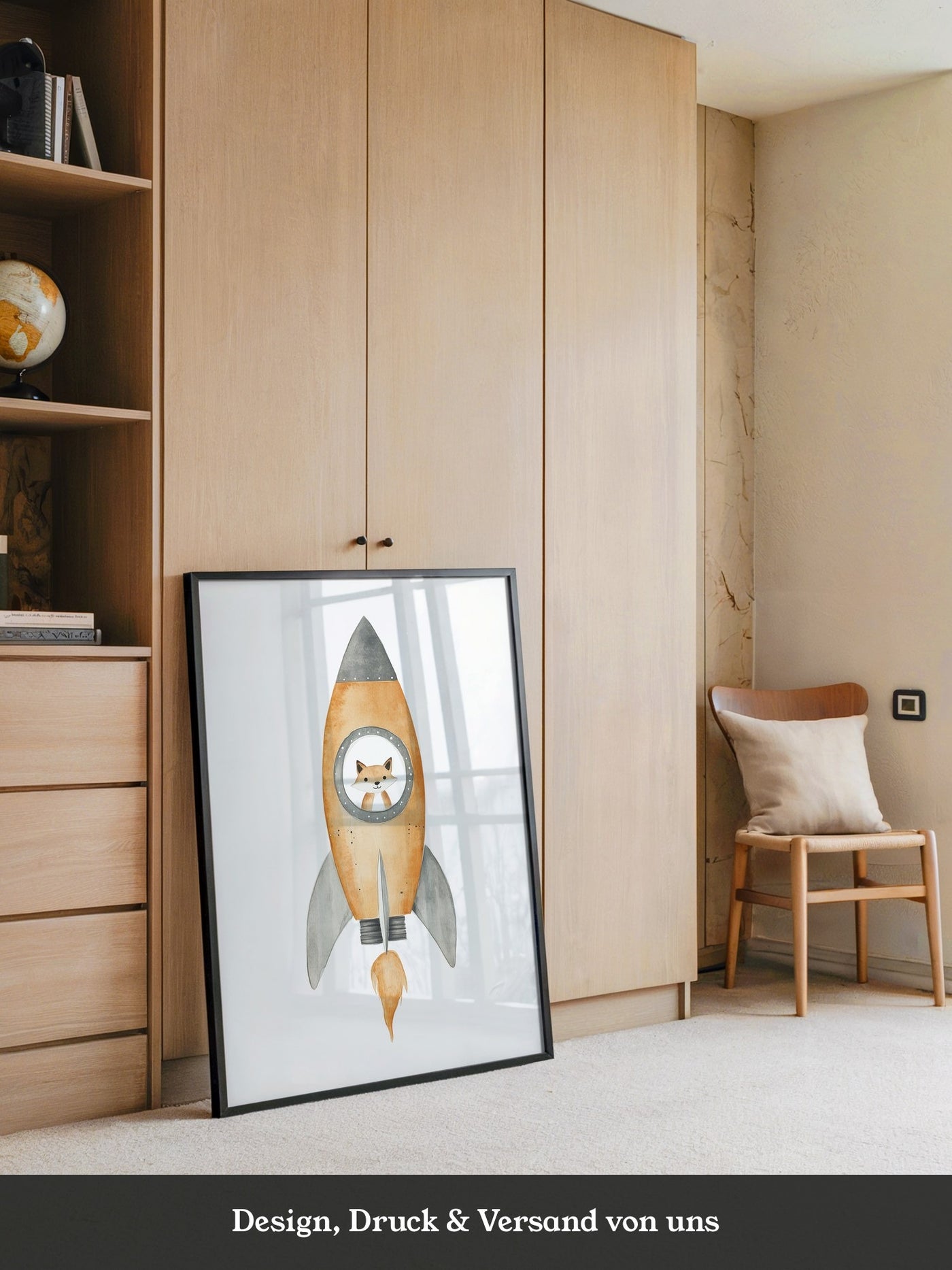 Fuchs Rakete Aquarell