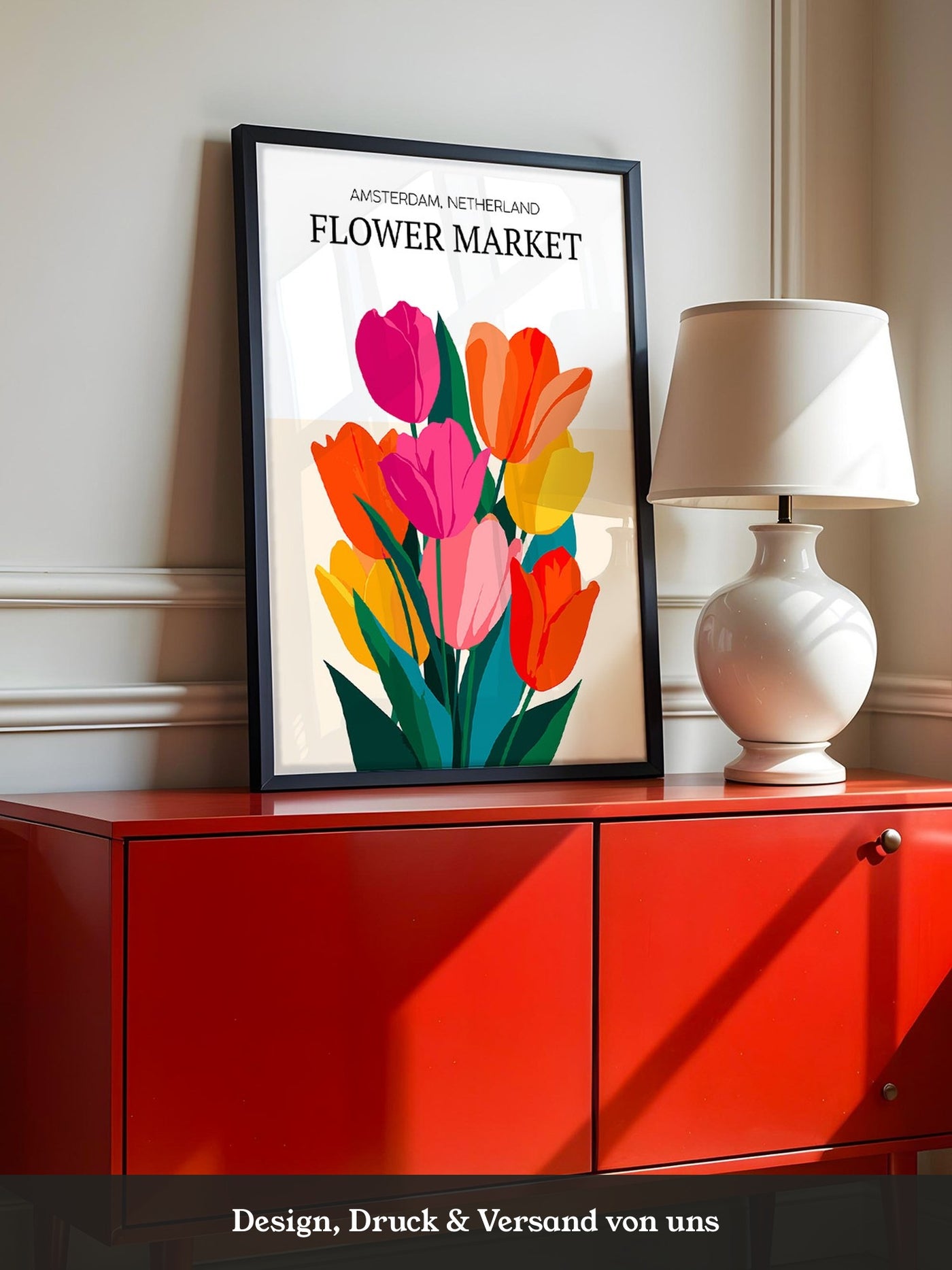 Bunte Tulpen Grafik