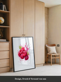 Himbeeren Spritzer Aquarell
