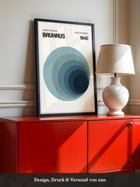 Bauhaus Kreise Blau Abstufung