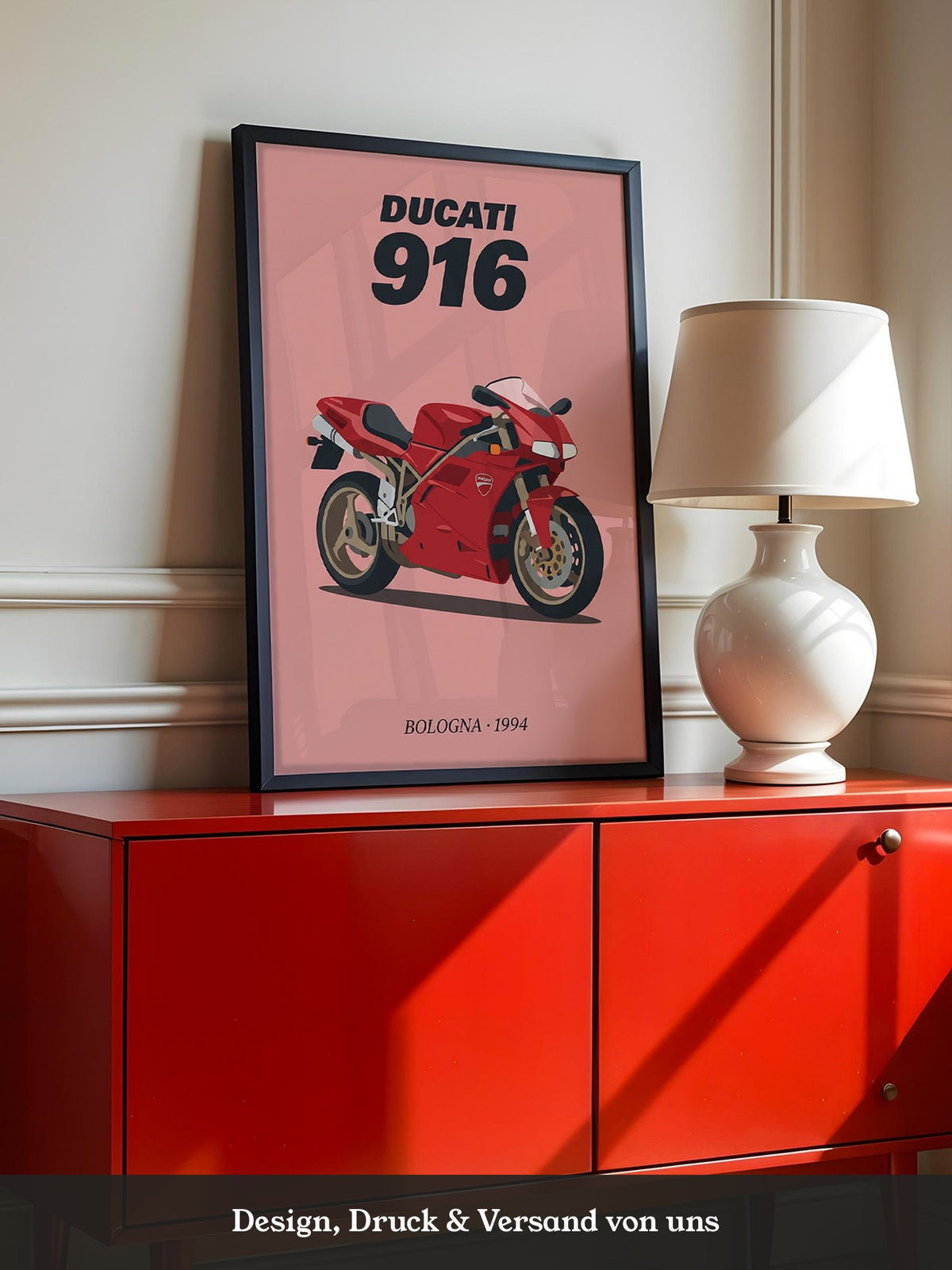 Ducati Motorrad Rot Retrostil