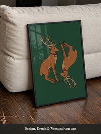 Weihnachtliche Rentiere Illustration