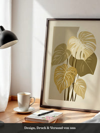 Blätter Goldtöne Grafik