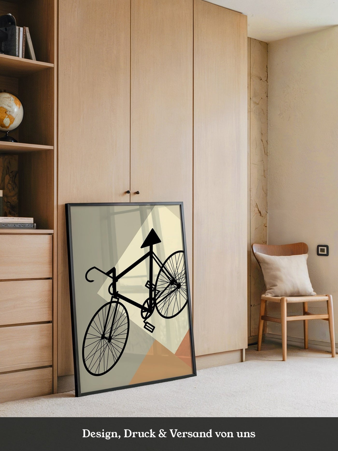Fahrrad Silhouette geometrisch