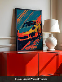 Porsche Sportwagen Pop-Art