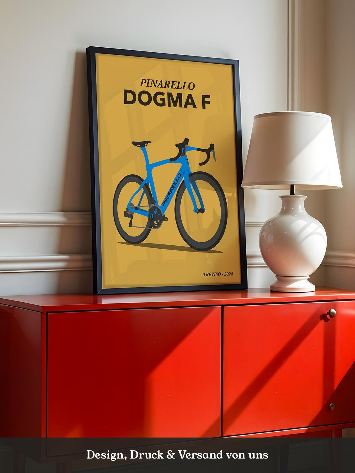 Rennrad Illustration Blau