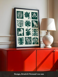 Tropische Flora Tiere Grafik
