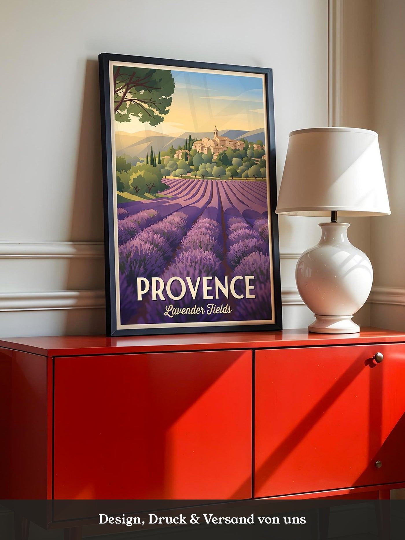 Lavendelfelder Provence Vintage-Stil