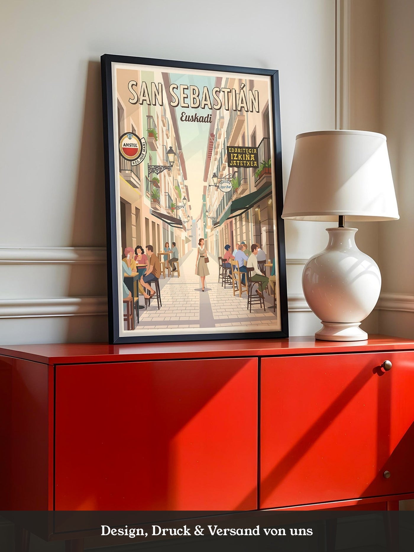 San Sebastián Gasse Retro Stil