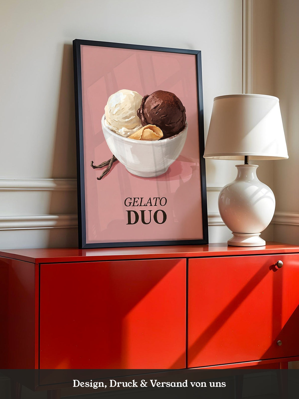 Gelato Duo auf Rosa