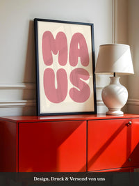 Love Typografie Rosa Poster
