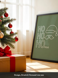 Weihnachtsmann Umriss Grün