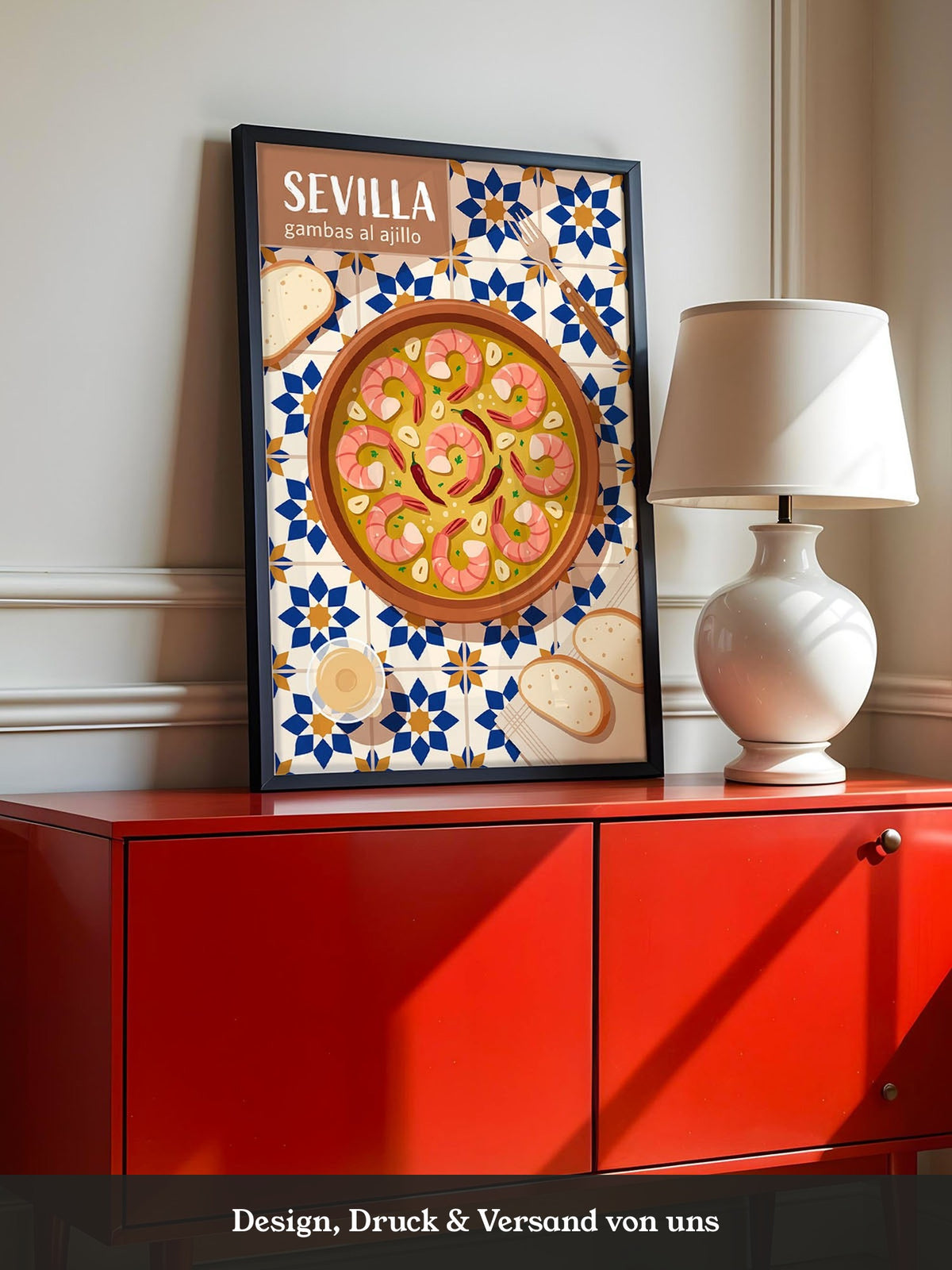 Sevilla Gambas Illustration