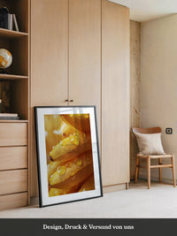 Bananen Makro goldgelb