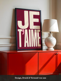 Je T'aime Großbuchstaben