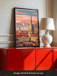 Turin Kuppel Rosa Abendstimmung