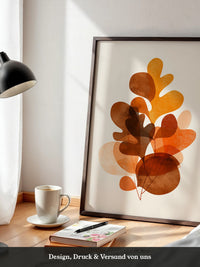 Herbstblätter Abstrakt Orange