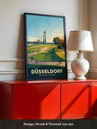 Düsseldorf Skyline Sommerabend
