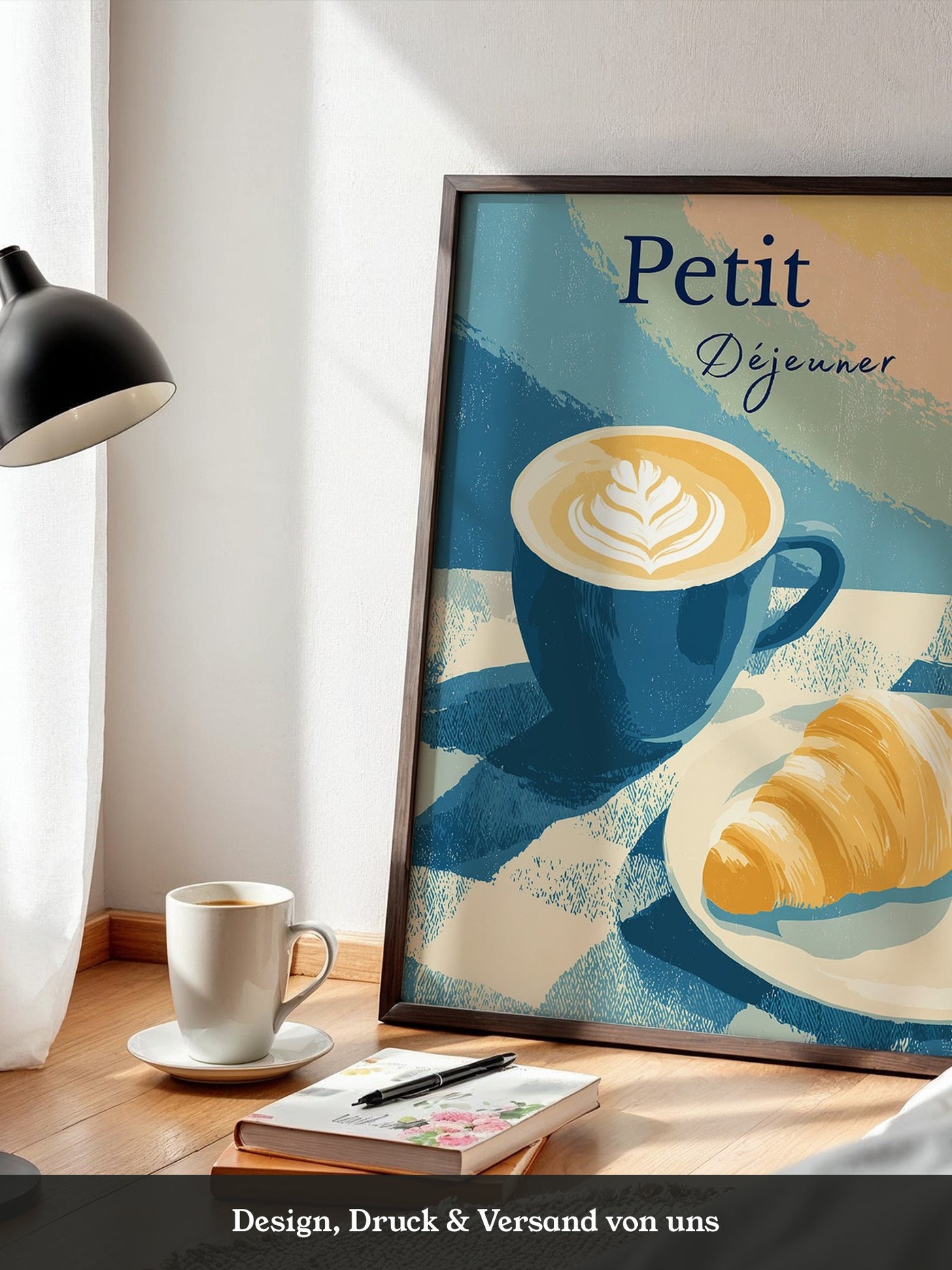 Cappuccino Croissant Pastelltöne