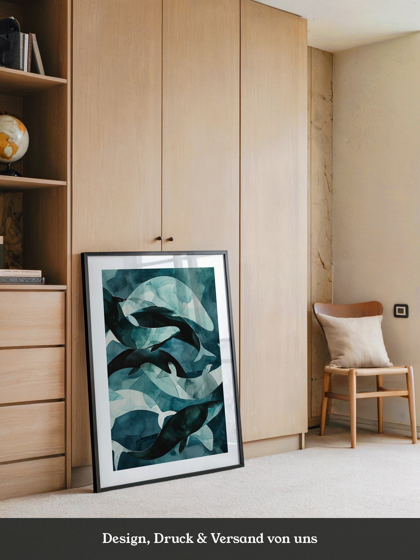 Wale Kunst Blaugrün
