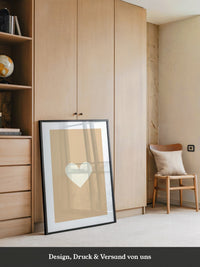 Herz Minimalismus Beige