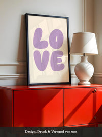 Love Typografie Lila
