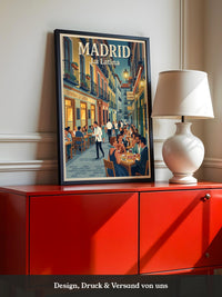 Madrid Straßenszene Retro
