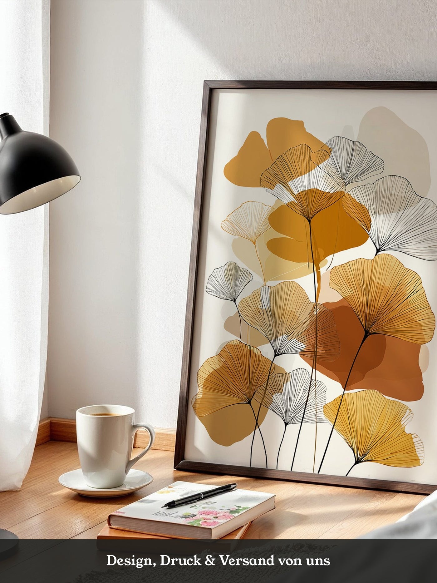 Ginkgo Blätter Herbsttöne